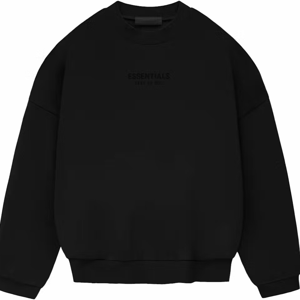 Essentials Men's Crewneck Sweater in Black